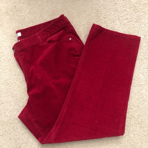 CJ Banks Red Corduroy Pants 22W - Picture 6 of 11